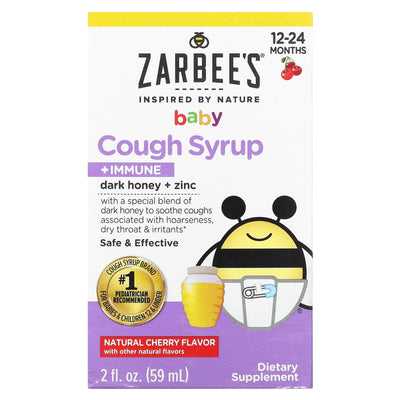 Zarbee's Baby Cough Syrup + Immune Support - Natural Cherry Flavor