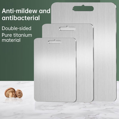 Premium Double-Sided Pure Titanium Kitchen Cutting Board