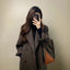 Manteau en laine coréen mi-long pour femmes