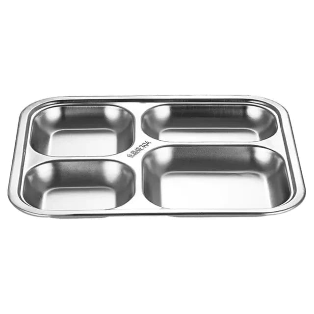 Bandeja de Cena Dividida de Acero Inoxidable - 3, 4 o 5 Secciones
