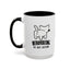 Introvertido. No molestar. Taza de café de gato en dos tonos