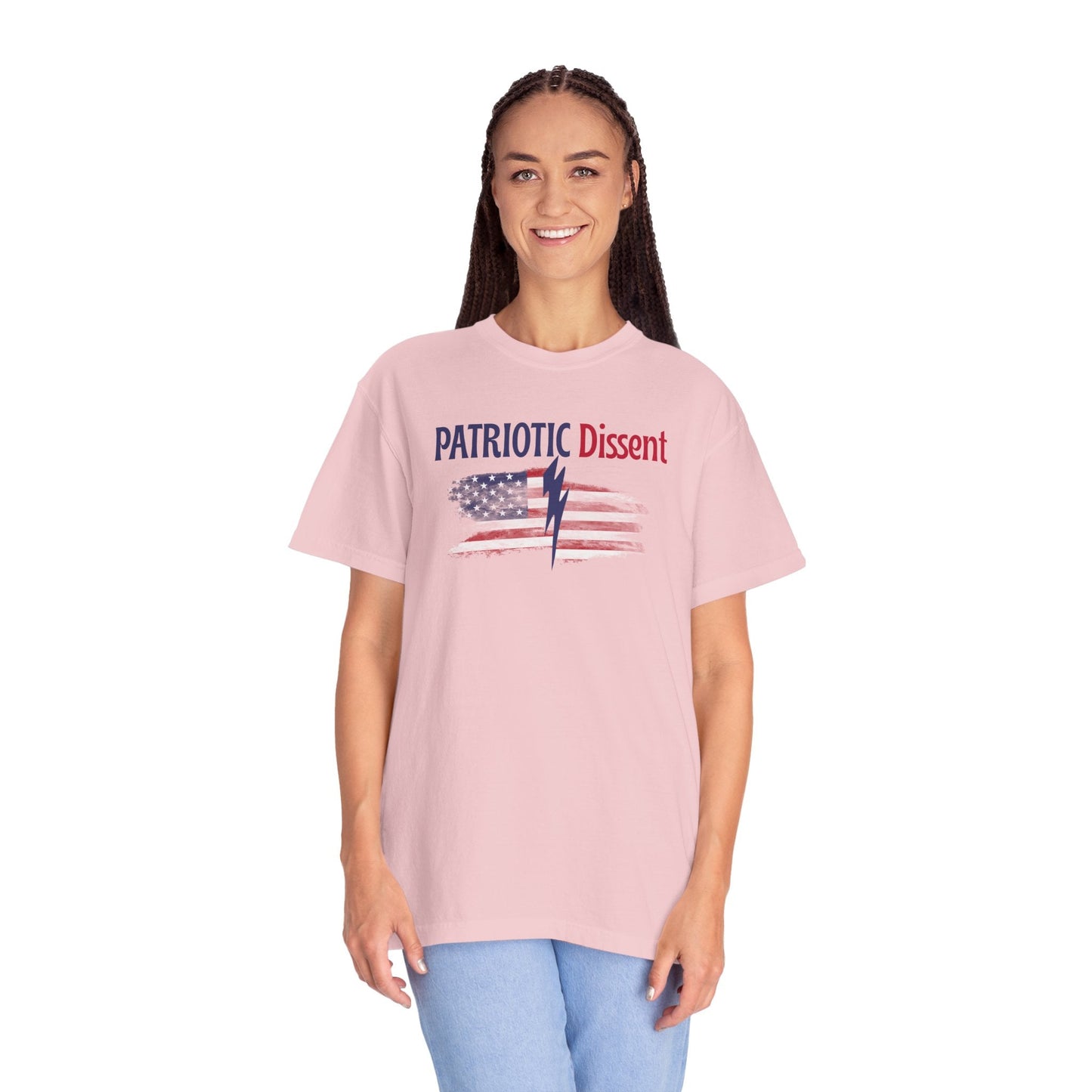Patriotic Dissent Unisex T-Shirt – American Flag Design