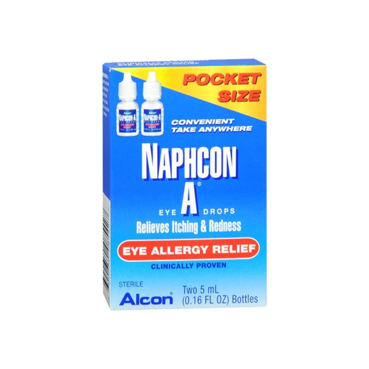 Alcon Naphcon A Eye Drops - Allergy Relief, Pocket Size 2/5ml