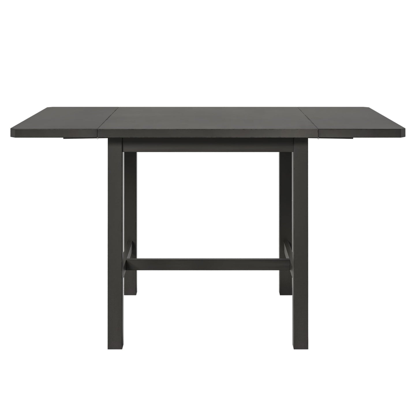 TOPMAX 5-piece square wooden pendant light expandable dining table set with 4 ladder back chairs  Gray - Korvel