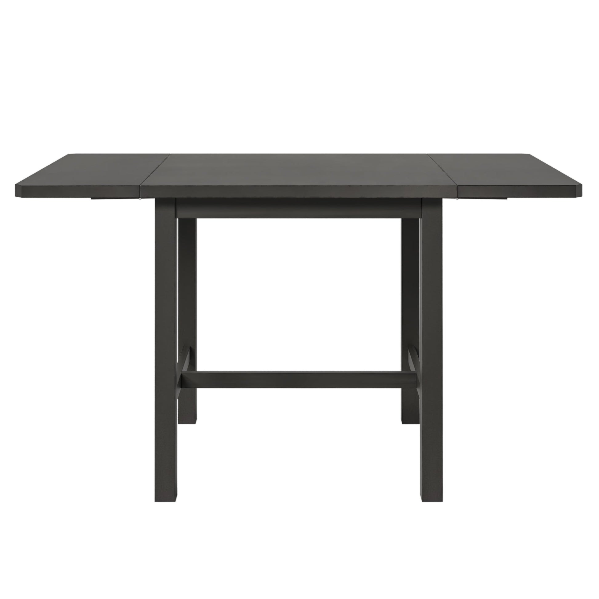TOPMAX 5-piece square wooden pendant light expandable dining table set with 4 ladder back chairs  Gray - Korvel