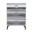 Shoe Cabinet , Shoe storage shelves, metal leg, White - Korvel