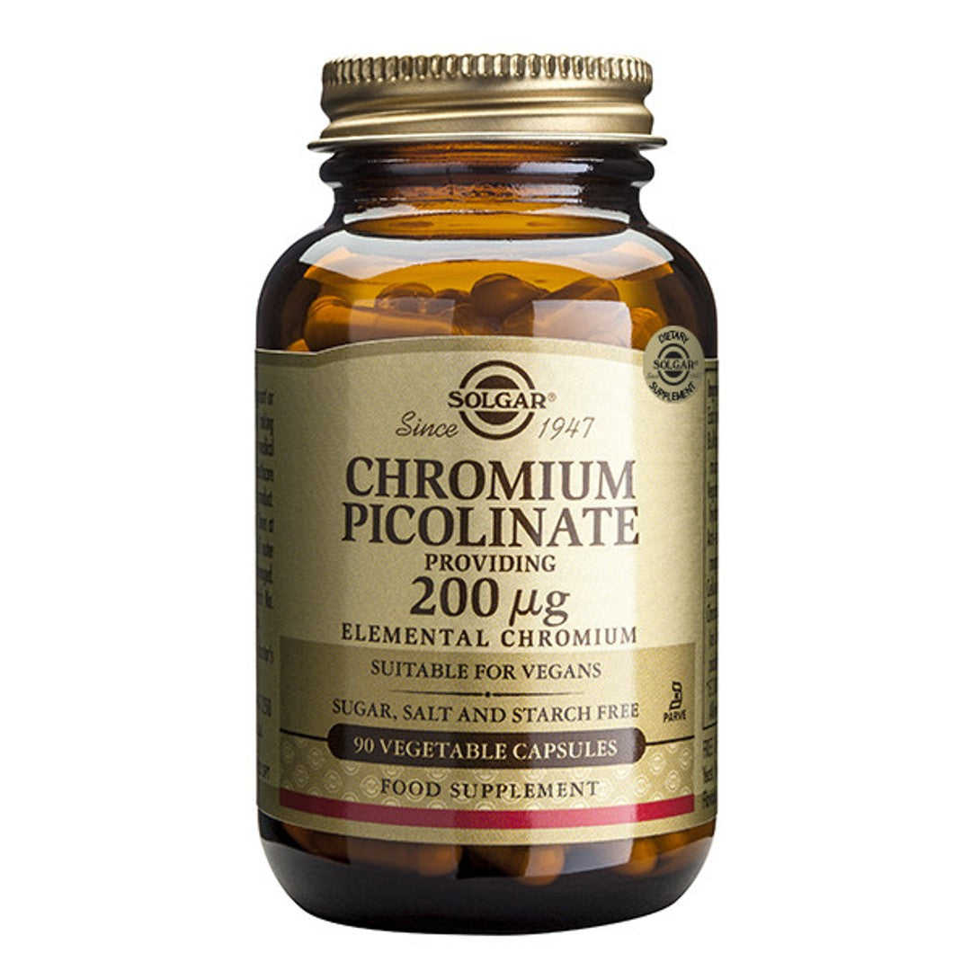 Solgar Chromium Picolinate 200 Mcg - 90 Vegetable Capsules