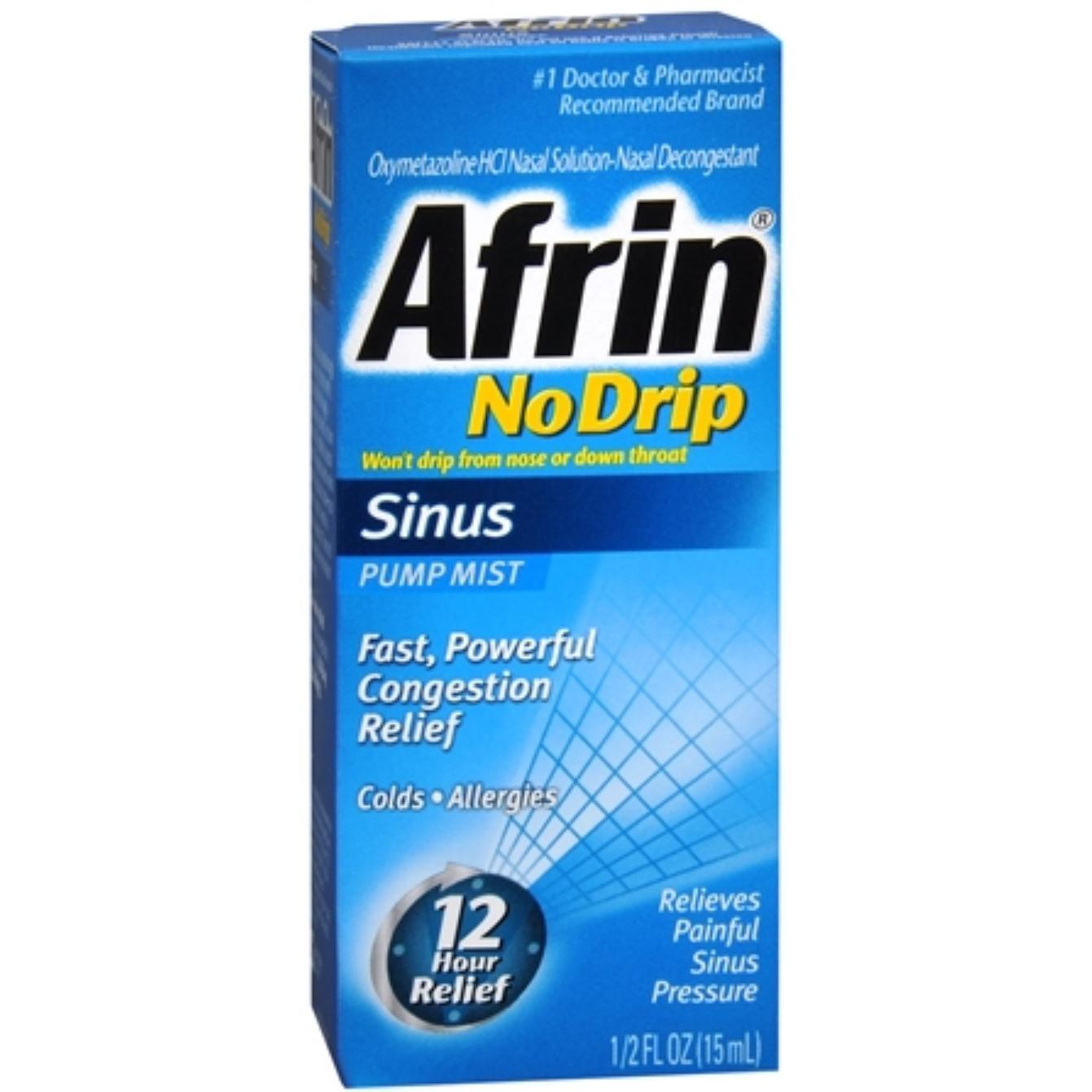Afrin No Drip Nasal Pump Mist, Allergy Sinus, 0.5 Fl Oz