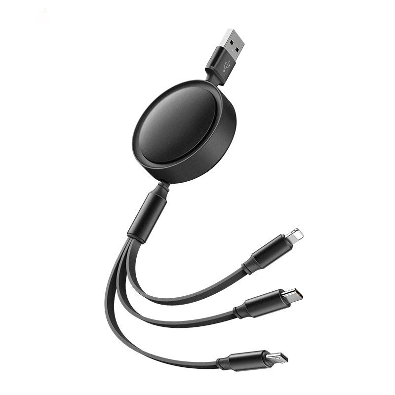 Neutral one to three data cable fast charging extension cable charging cable three in one data cable - Korvel
