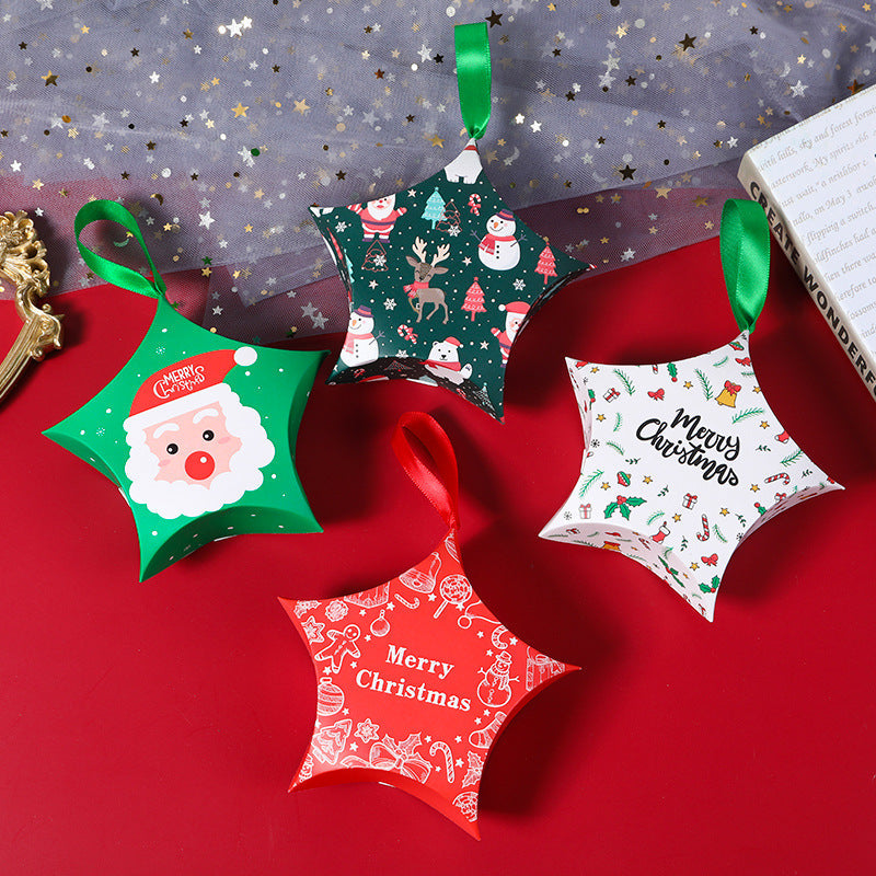 Christmas candy packaging box, Christmas gift box, new pentagonal star gift packaging box - Korvel