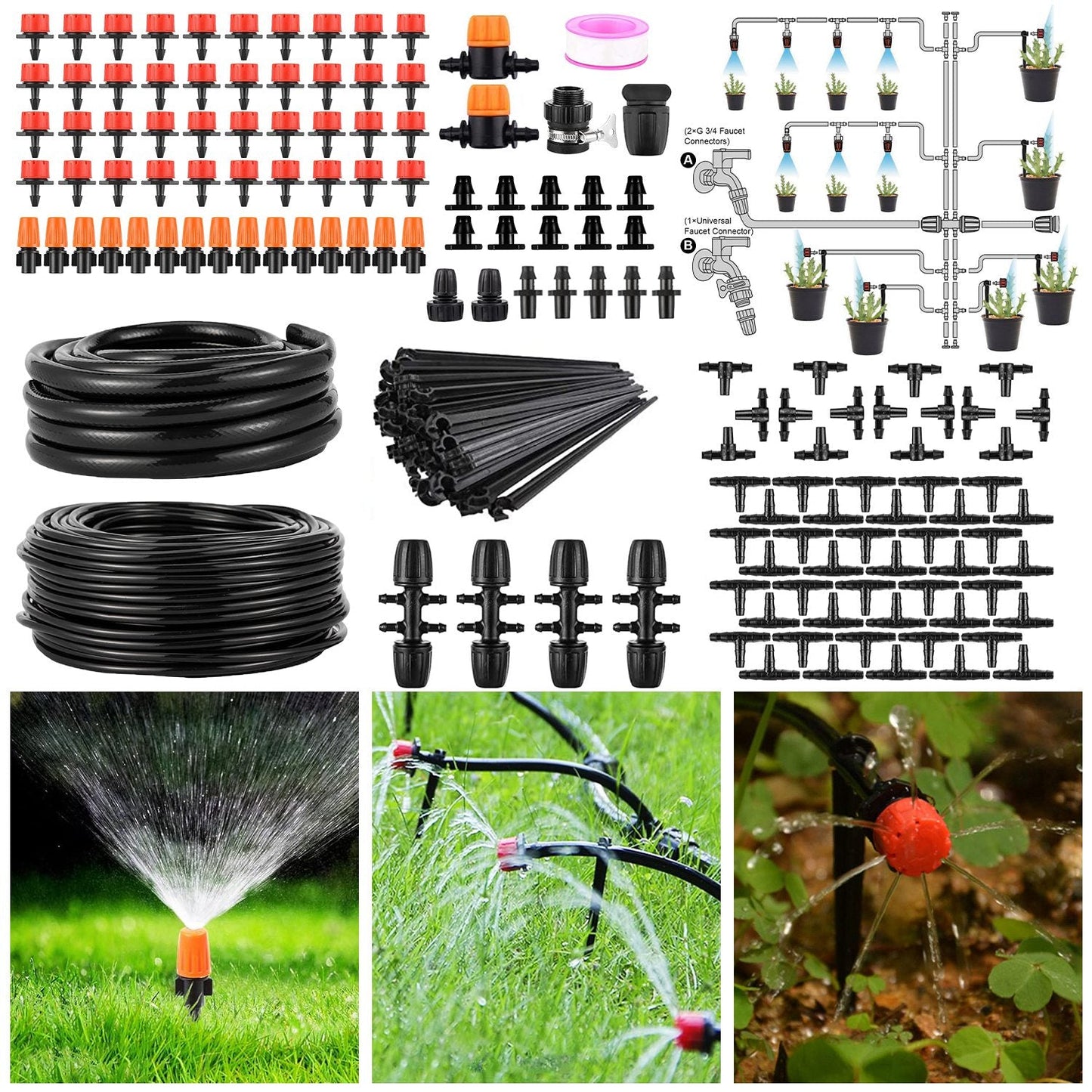 Kit de Riego por Goteo Premium para un Riego Eficiente del Jardín
