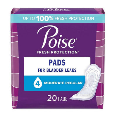 Poise Incontinence Pads - Moderate Absorbency Regular