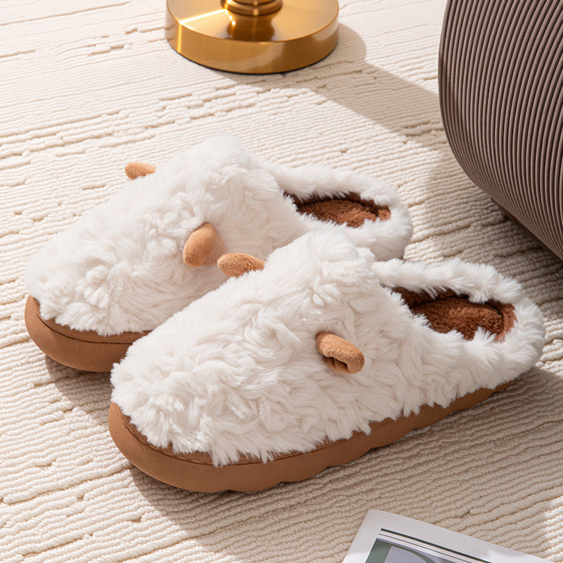 Non-slip Thermal Cotton Slippers for Home Comfort