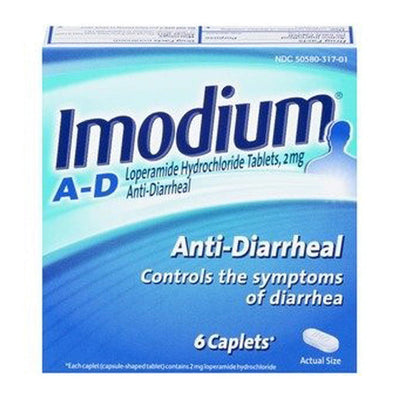 Imodium A-D Loperamide Hydrochloride Caplets - 6 Count