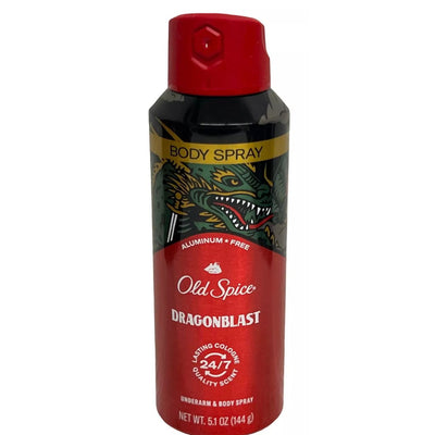 Old Spice Aluminum Free Body Spray for Men, Dragonblast, 5.1 Oz