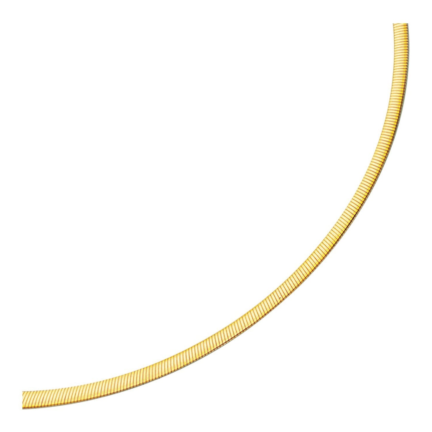 14k Two Tone Gold Reversible Omega Necklace - 4.0mm