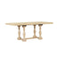 Traditional 6-Piece 78inch Trestle Extendable Dining Table Set with One 18inch Removable Leaf Padded Dining Chairs Bench,Natural - Korvel