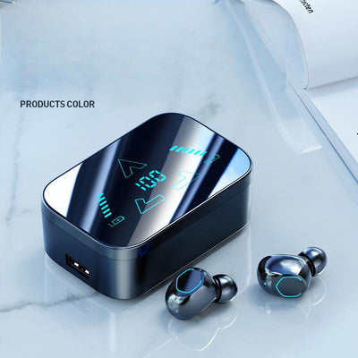 M48 Bluetooth earphones with ultra long battery life, high battery capacity, in ear digital display screen, rechargeable earphones 5.3 - Korvel
