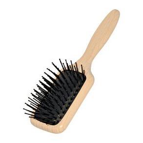 Dural Paddle Brush with Plastic Pins - Beech Wood