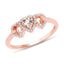 0.37 Carat Morganite and Diamond 14K Rose Gold Engagement Ring