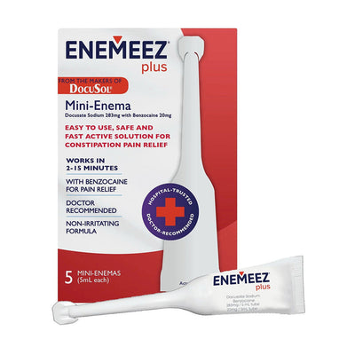 Enemeez Plus Docusol Mini Enema for Constipation Relief