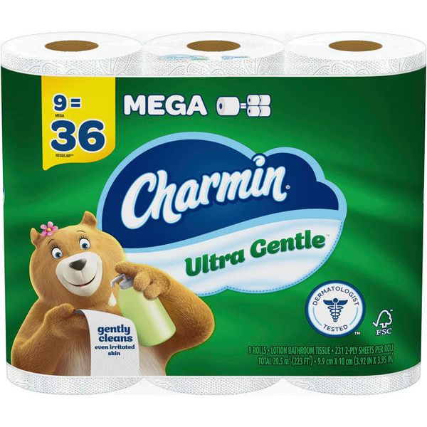 Charmin Ultra Gentle Toilet Paper - 9 Mega Rolls