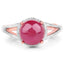 14K Rose Gold Plated 5.05 Carat Glass Filled Ruby Ring
