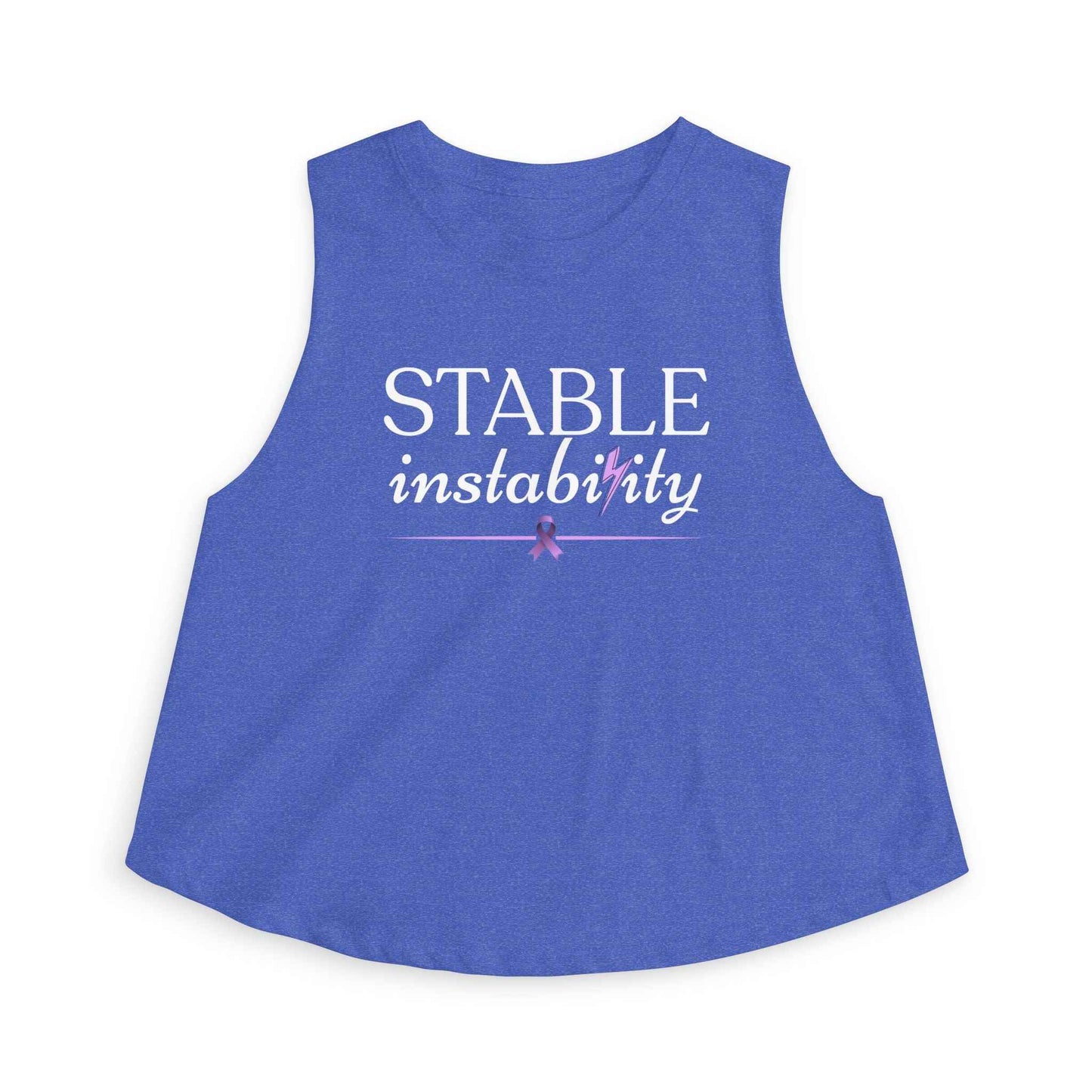 Stable Instability Epilepsy Awareness Crop Tank - Purple Ribbon