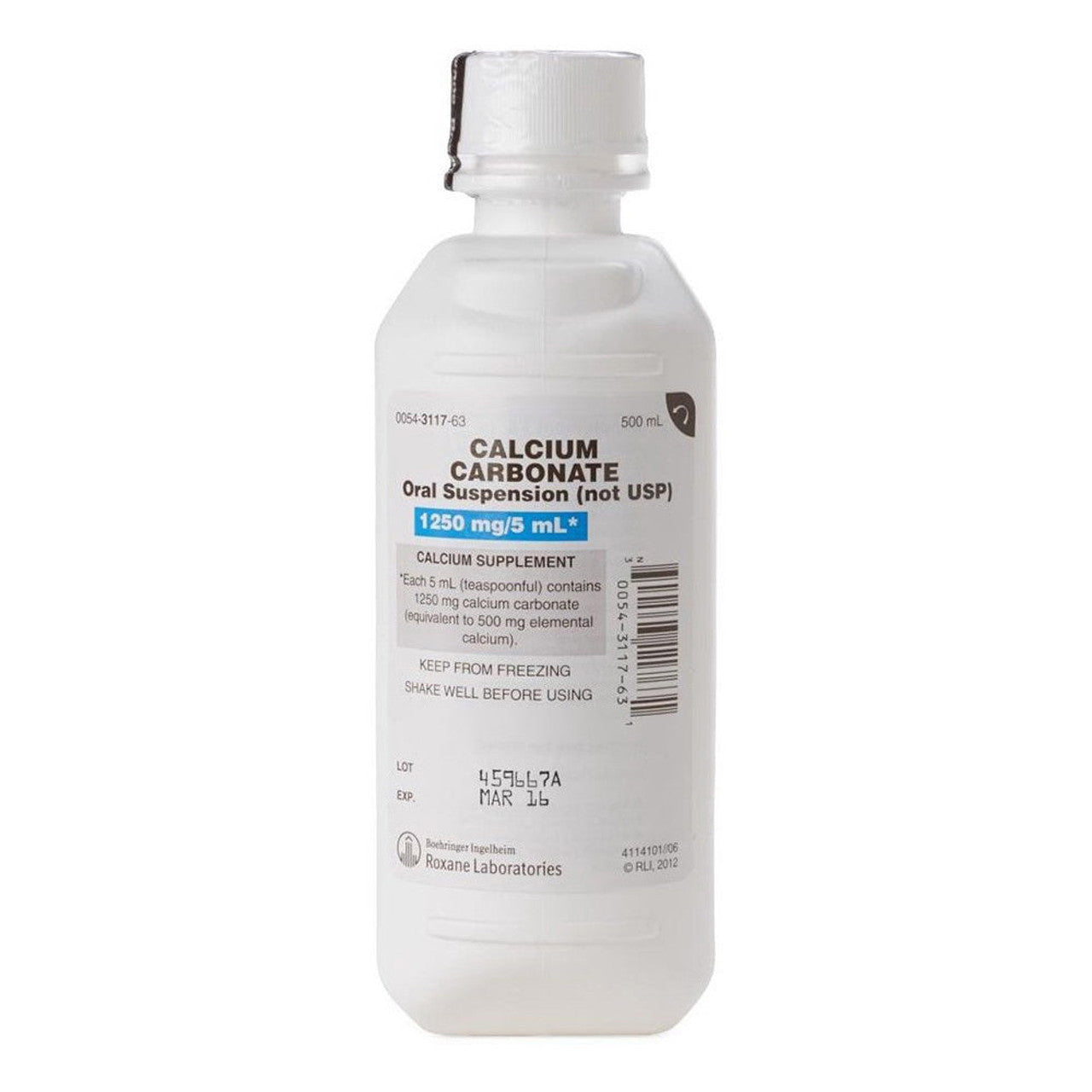 Suspensión Oral de Carbonato de Calcio Roxane Labs - 500 ml