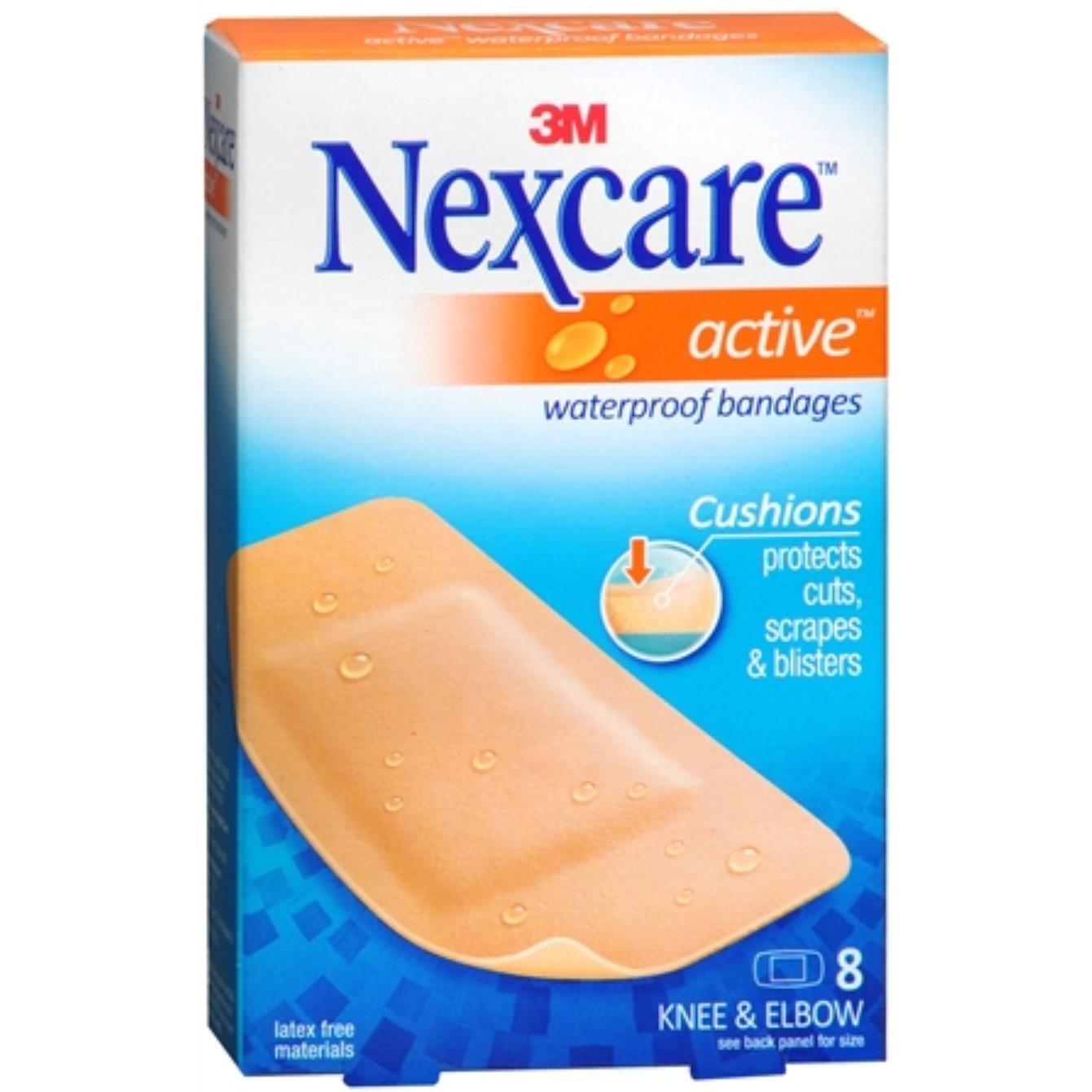 Nexcare Active Waterproof Bandages for Knee & Elbow