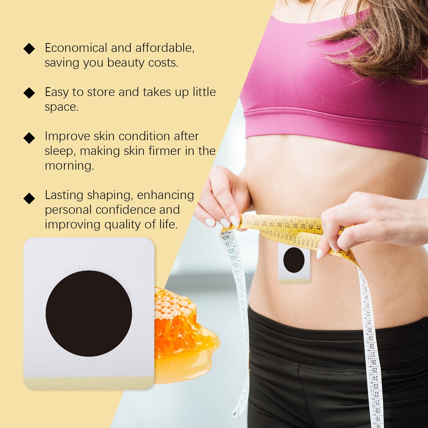 Bee Venom Lymphatic Drainage Weight Loss Patch, Lymphatic Slimming Paste Shaping Slimming Digestion Health Vitality Detumescence Care Body Shaping Considerate - Korvel