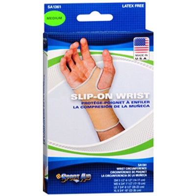 Sport Aid Slip On Wrist Brace - Beige, Medium
