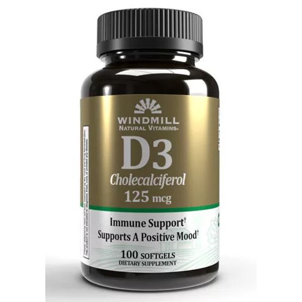 Windmill® Vitamin D3 Cholecalciferol - 125 Mcg Softgels