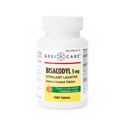 GeriCare Bisacodyl 5mg Laxative Tablets - 1000 Count