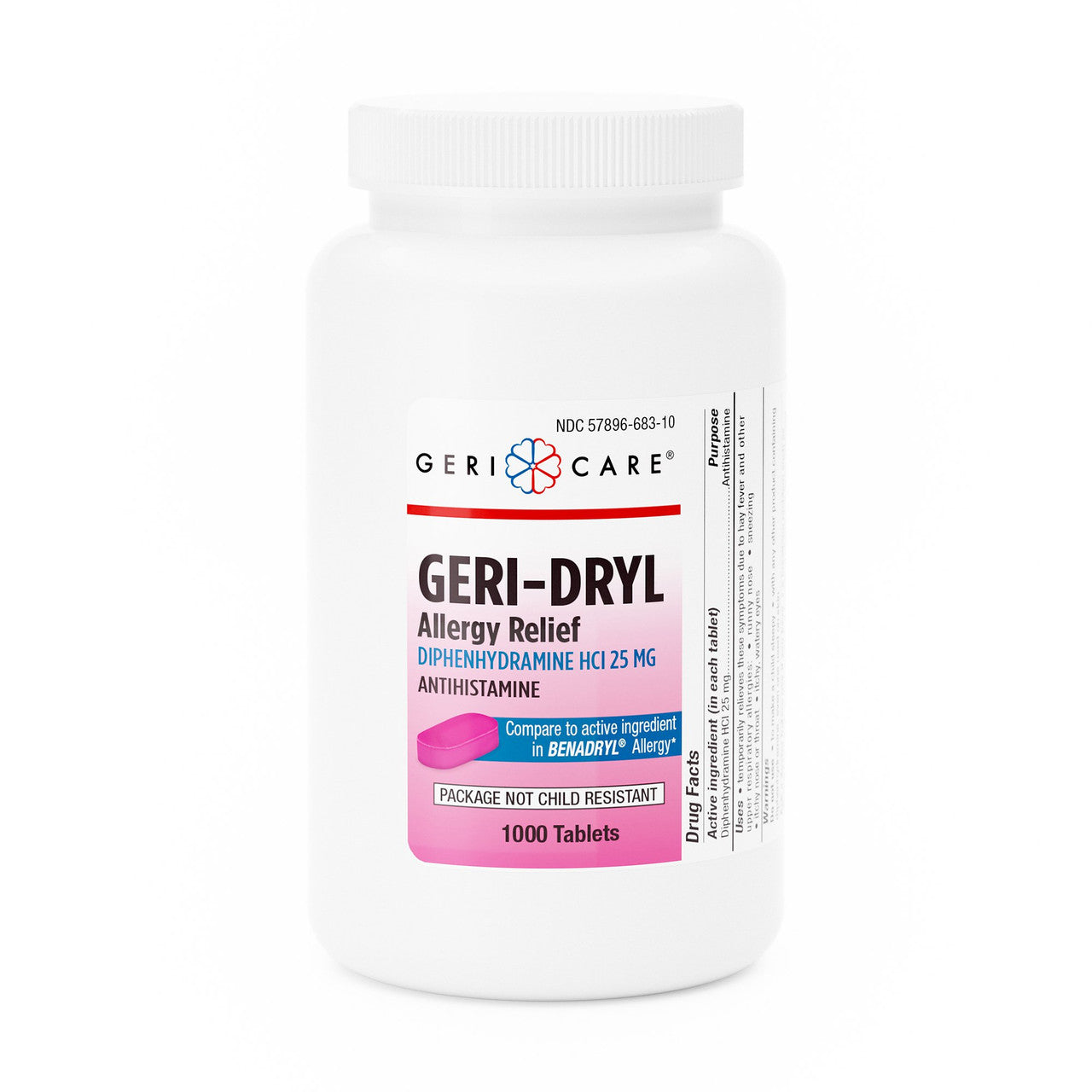 Geri-Care McKesson Comprimés de Soulagement des Allergies - 25 Mg, 1000 Compte