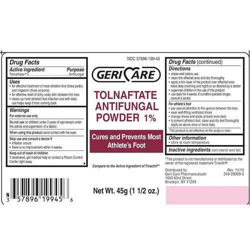 Geri-Care Tolnaftato Polvo Antifúngico para Pies - 1.5 Oz