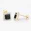 1.55 Carat Genuine Green Tourmaline and White Diamond Earrings