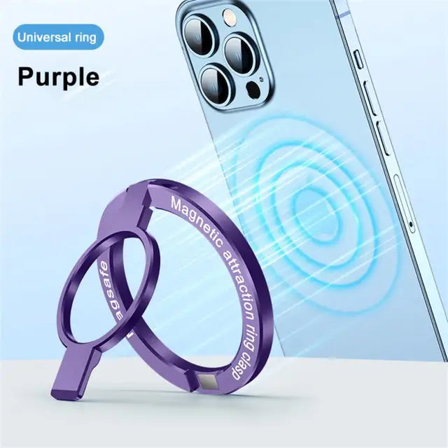 For Phone New Magnetic Ring Holder for 12 13 14 Max Magnet Finger Ring Grip Stand Holder Zinc Alloy Kickstand - Korvel