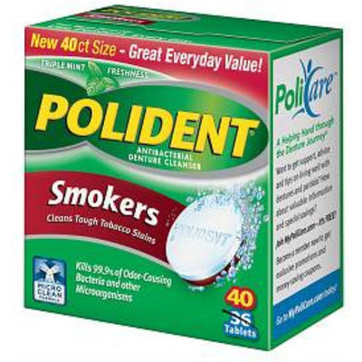 Polident Antibacterial Denture Cleanser Tablets - Triple Mint Freshness