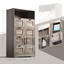 5 Drawers Storage Cabinet with Adjustable Shelves, Bathroom Cabinet with Doors, Floor Cabinet for Living Room Grey - Korvel