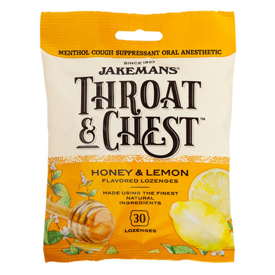 Jakemans Honey & Lemon Throat Lozenges - 30 Count