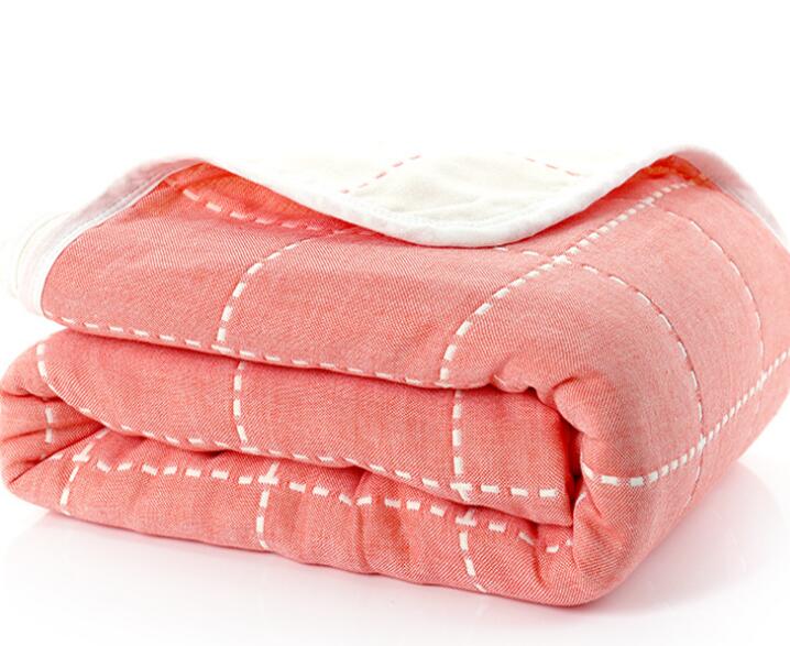 Premium Muslin Cotton Baby Receiving Blanket - 6 Layers Thick