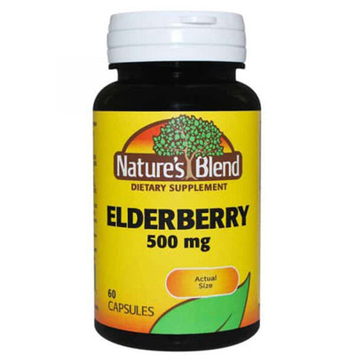 Nature's Blend Elderberry Capsules, 500 Mg - 60 Count