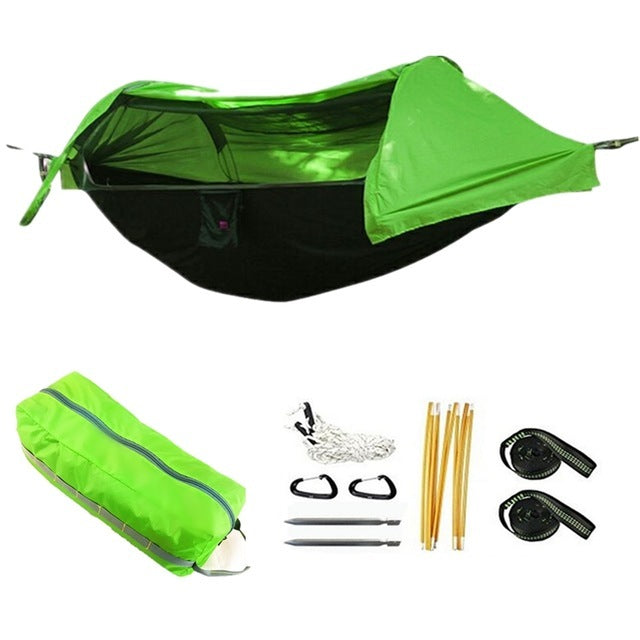Premium Mosquito-Proof Camping Hammock with Tree Net