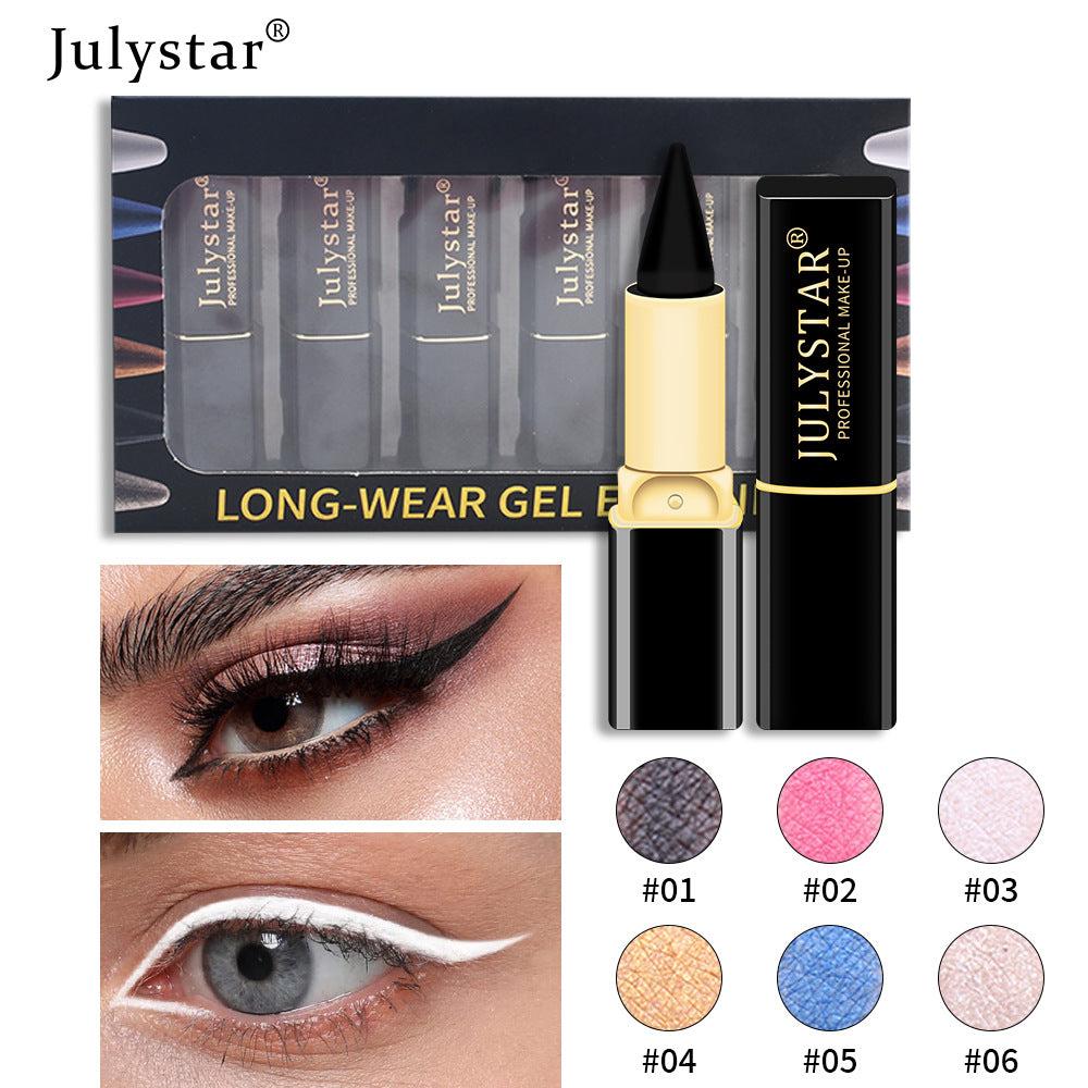 New Beauty Product Eyeliner Cream Suit Colorful Waterproof Cool Black Rich Eyeliner Cream Pen - Korvel