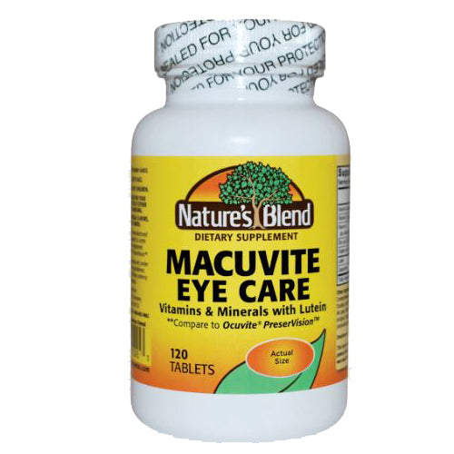 Tabletas para el cuidado ocular Macuvite de Nature's Blend
