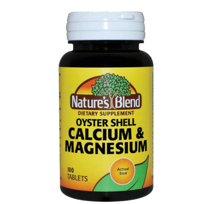 Comprimés de calcium et de magnésium à base de coquilles d'huîtres Nature's Blend®