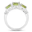 Anillo de Plata Esterlina con Peridoto y Topacio Blanco de 4.14 Quilates