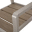 Outdoor Modern Aluminum Dining Chair with Faux Wood Seat (Set of 2), Natural and Silver - Korvel