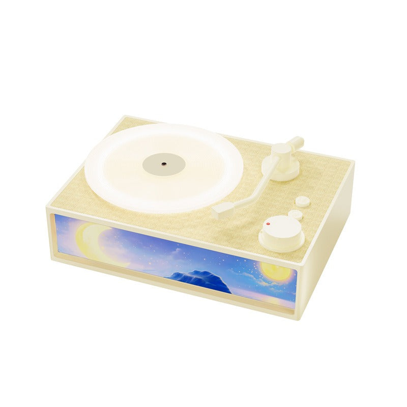 Wireless Bluetooth Speaker Aroma Diffuser Ambient Light Mini Speaker Retro Vinyl Record Player Home High-Quality Sound Gift X19 - Korvel